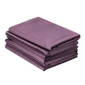 6 Pack Sateen Napkins for Restaurant Wedding Banquet 20x20inch Dark Purple